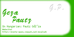 geza pautz business card